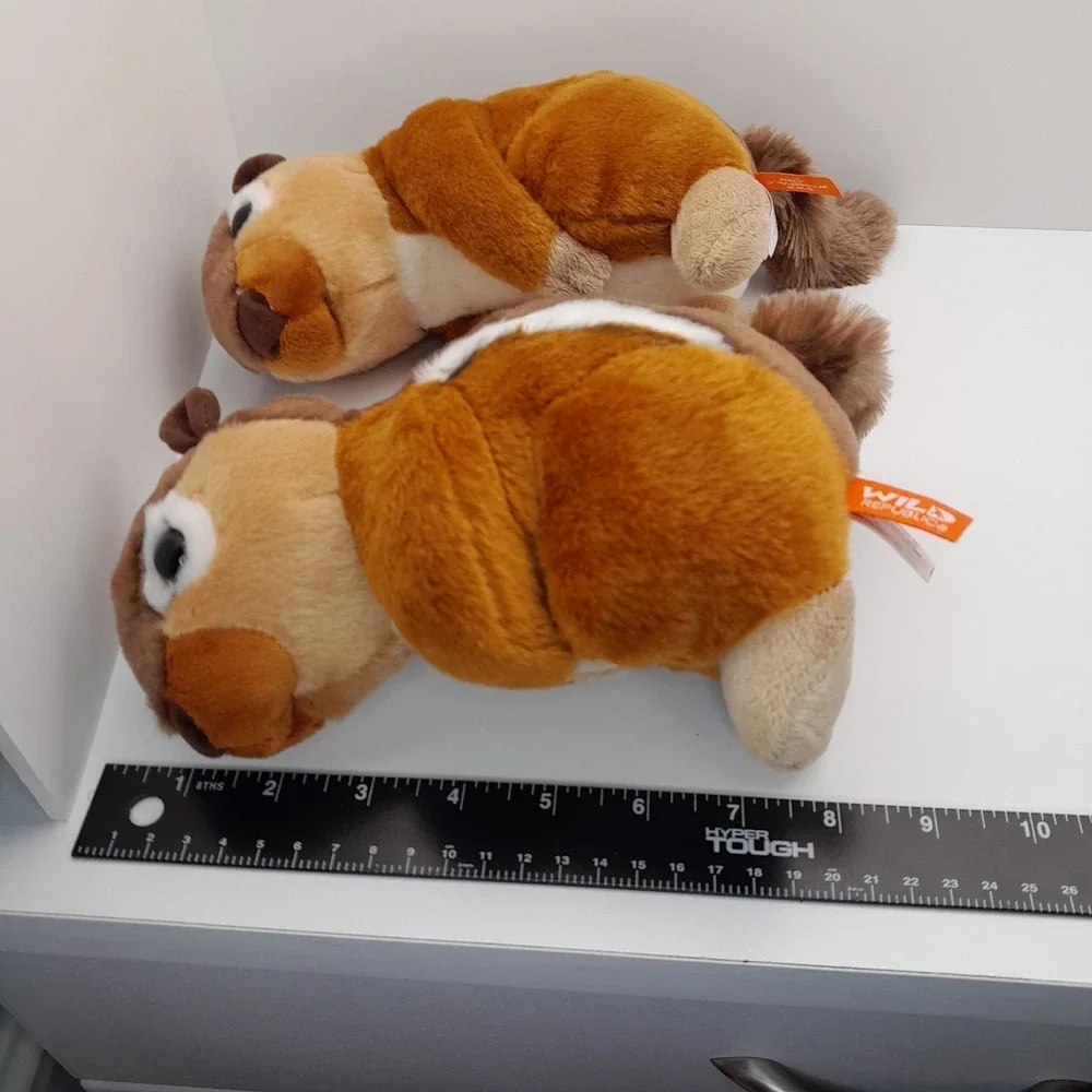 Wild Republic Chipmunk Plush Lot‎ of 2 K&M International 8